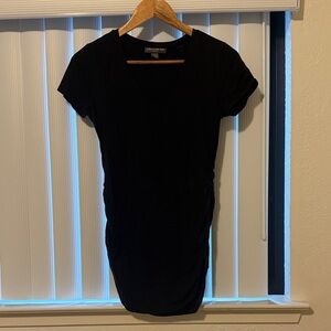 Express Black Short Sleeve V-Neck Top